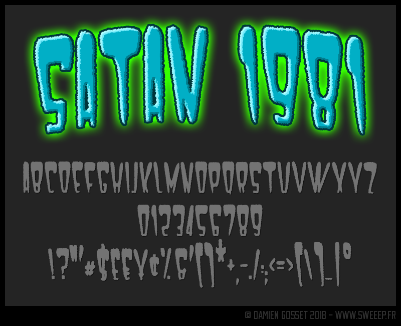 Satan 1981 Font