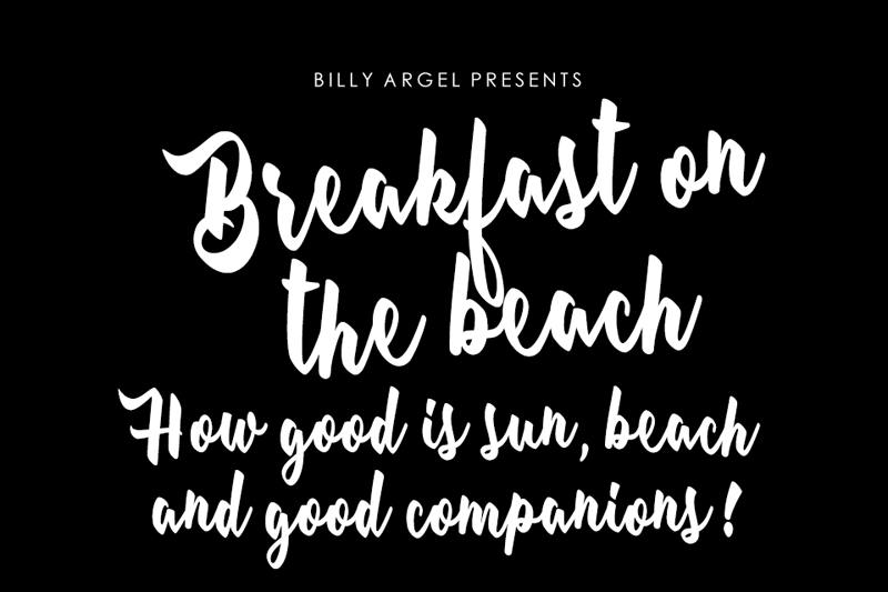 Breakfast on the beach Font