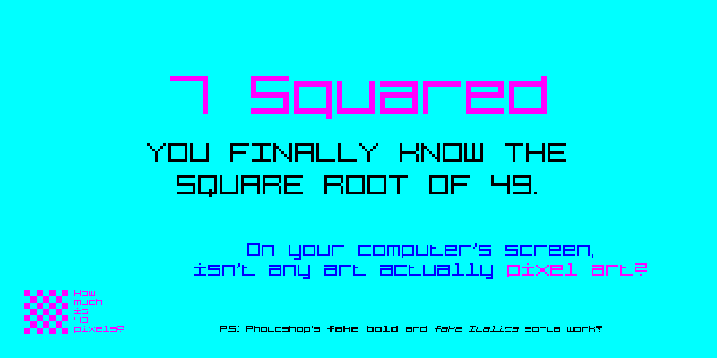 7 Squared Font