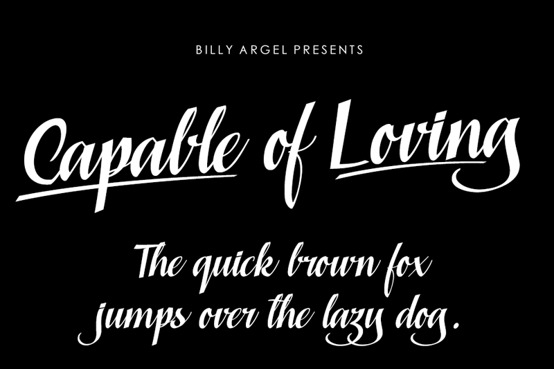 Capable of Loving Font