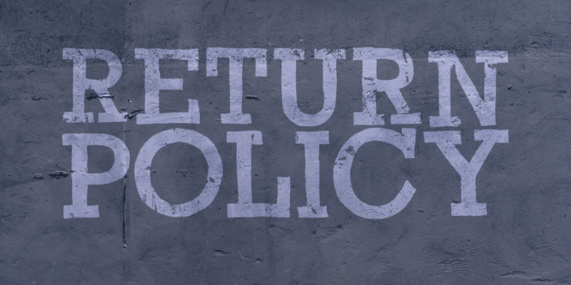 Return Policy Font