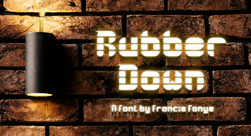 Rubber Down Font