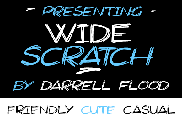 Wide Scratch Font