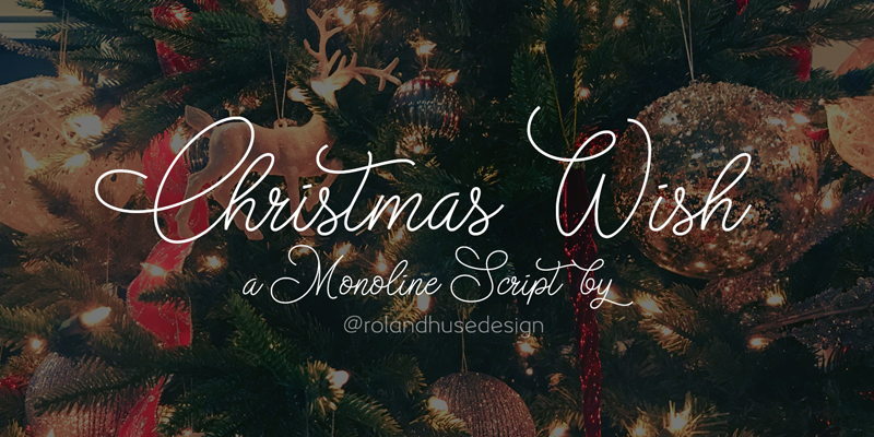 Christmas Wish Monoline Font