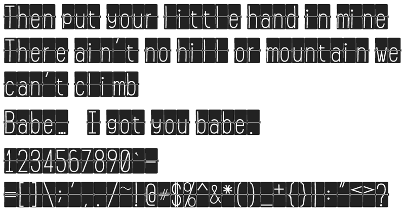 Flip Clock Font