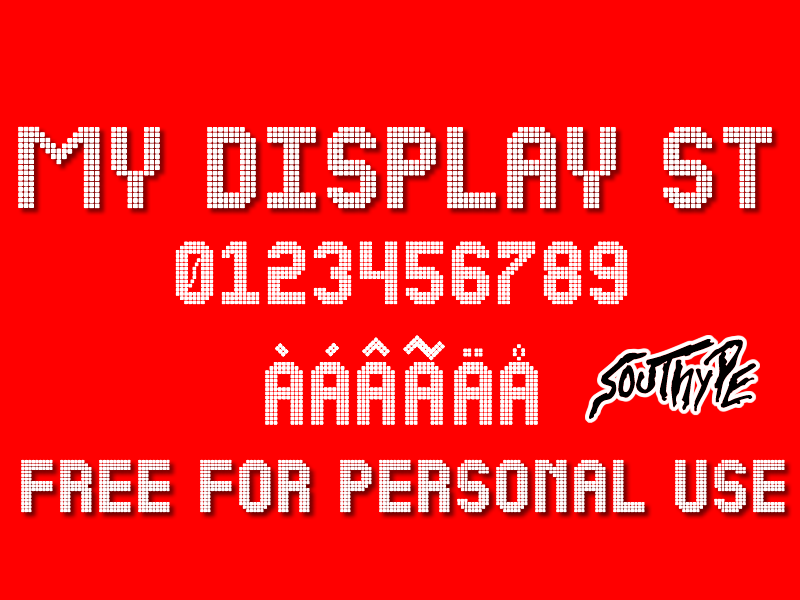 New Led Display St Font