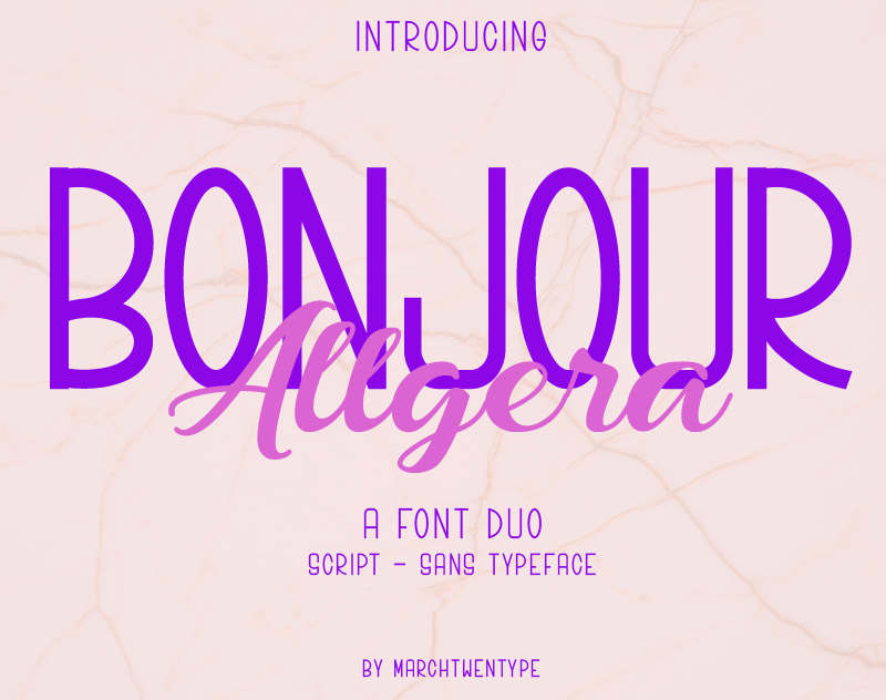 Bonjour Allgera Font