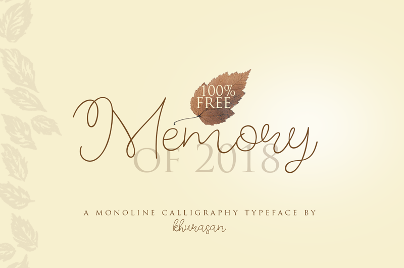 Memory of 2018 Font