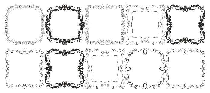 Square Frames Font