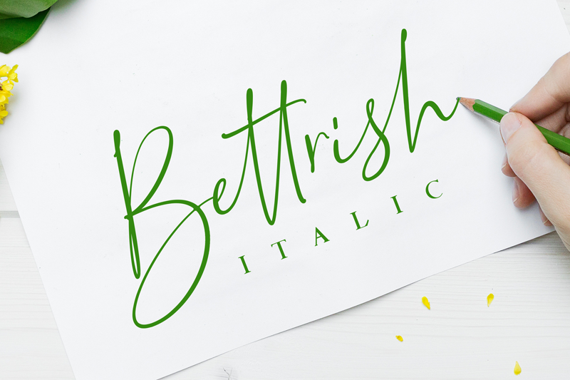Bettrish Italic Font