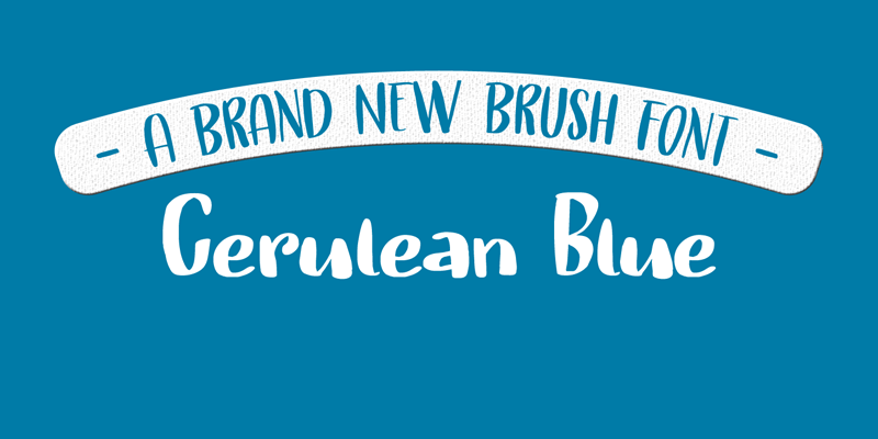 Cerulean Blue Caps Font