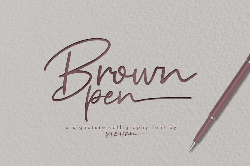 Brown Pen Font