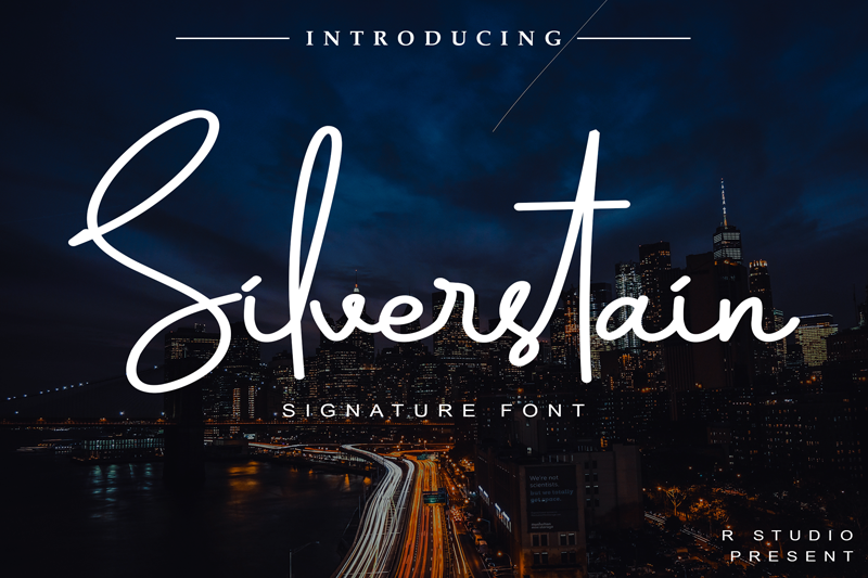 Silverstain Signature Font