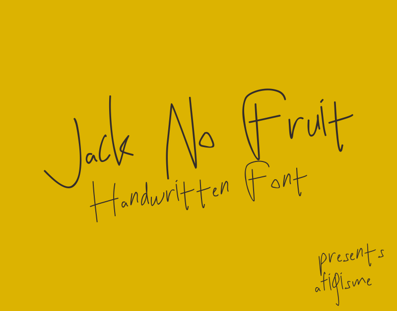 Jack No Fruit Font