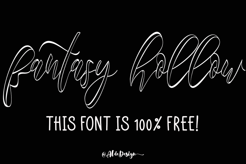 Fantasy Hollow Font