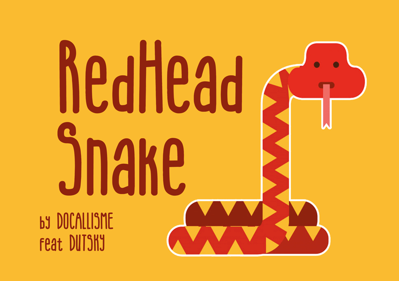 Redhead Snake Font
