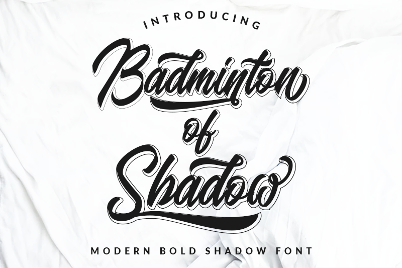 Badminton of Shadow Font