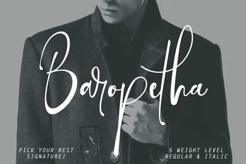 Baropetha Signature Font