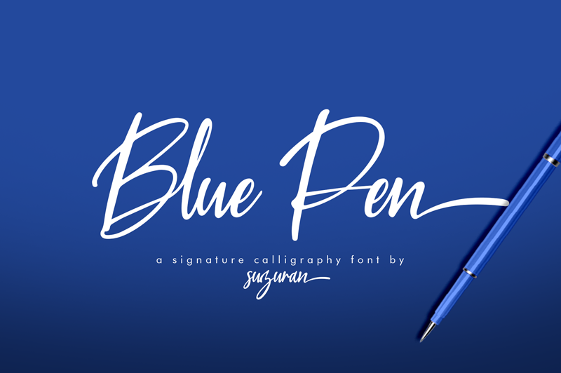 Blue Pen Font