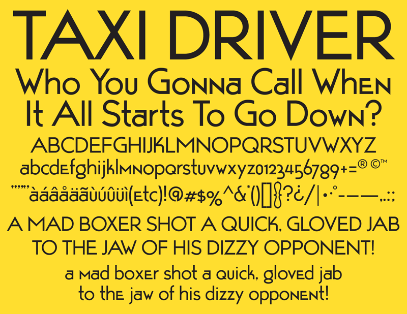 Taxi Driver Font