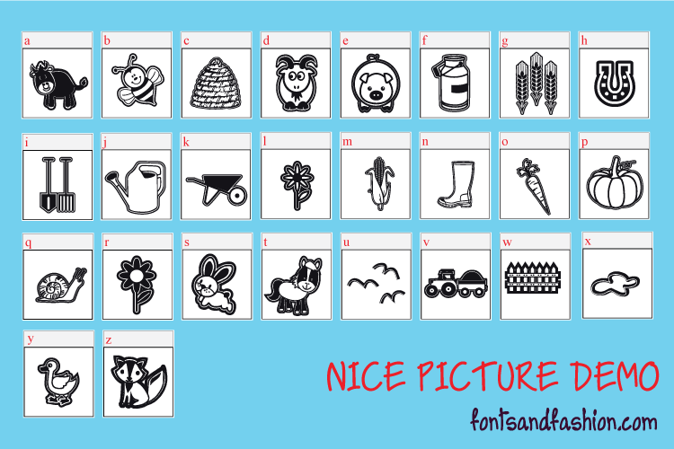 Nice Picture Font