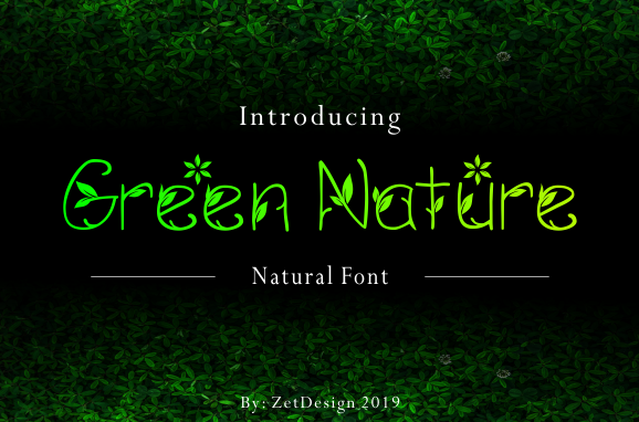 Green Nature Font