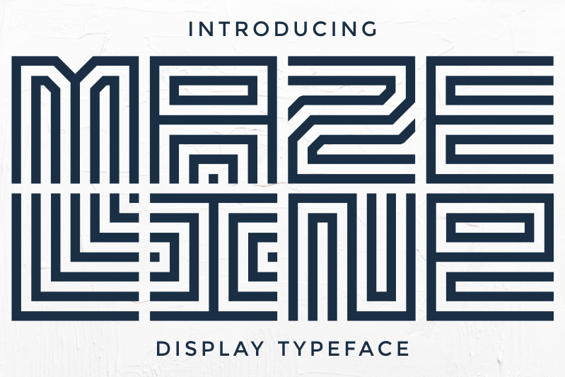 Maze Line Font