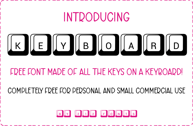 212 Keyboard Font