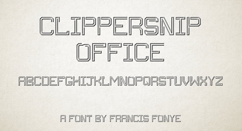 Clippersnip Office Font