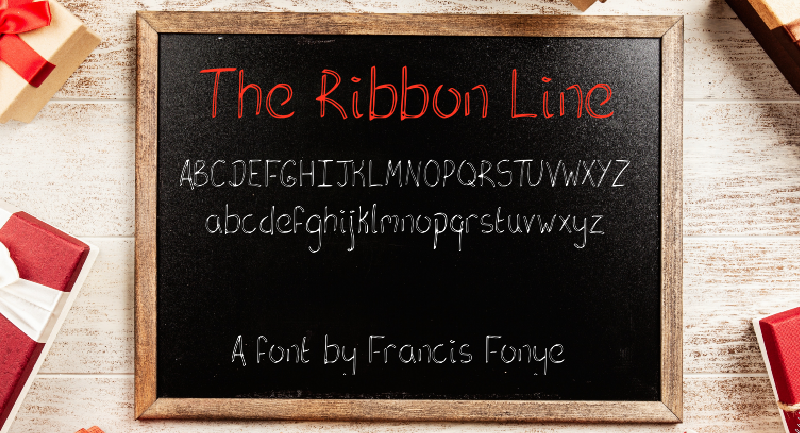 The Ribbon Line Font
