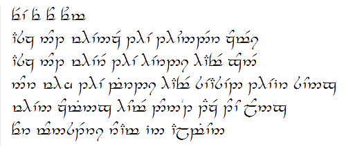 Tengwar Feanor Font