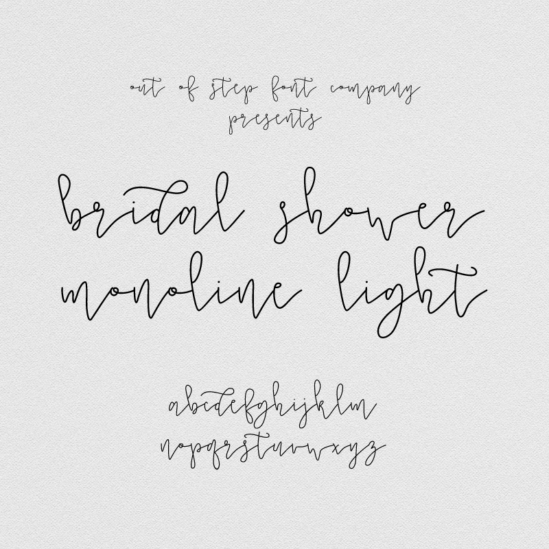 Bridal Shower Monoline Script Font