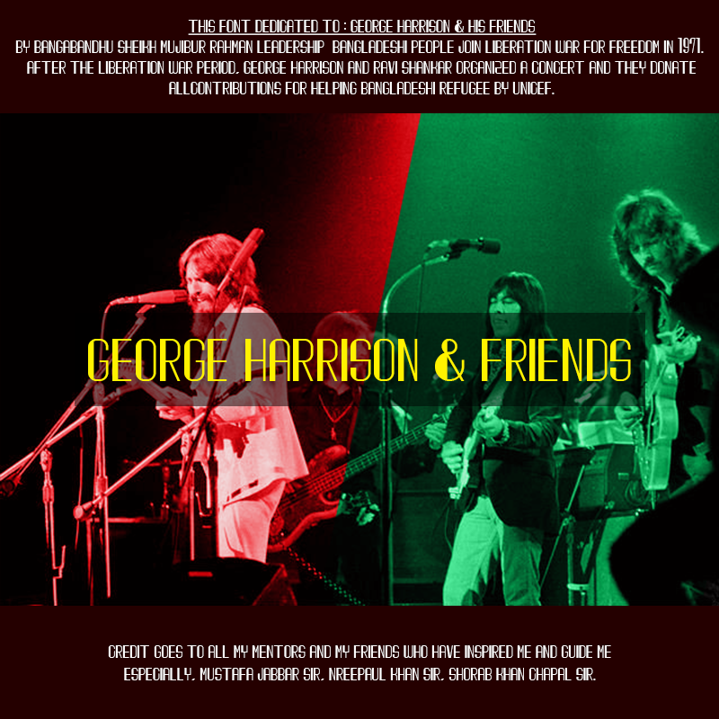 George Harrison & Friends Font