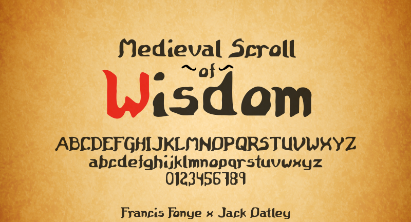 Medieval Scroll of Wisdom Font