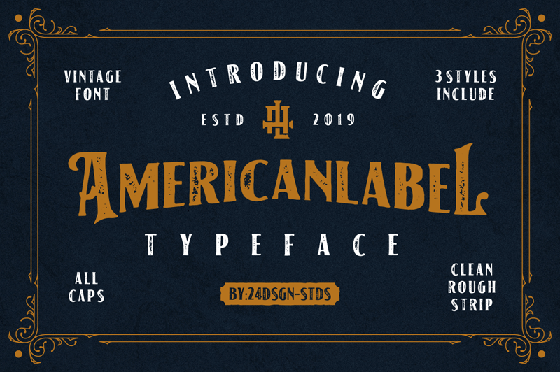 American Label Font