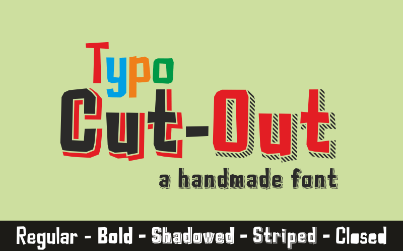 Typo Cut-Out Font