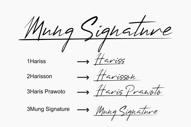 Mung Signature Font