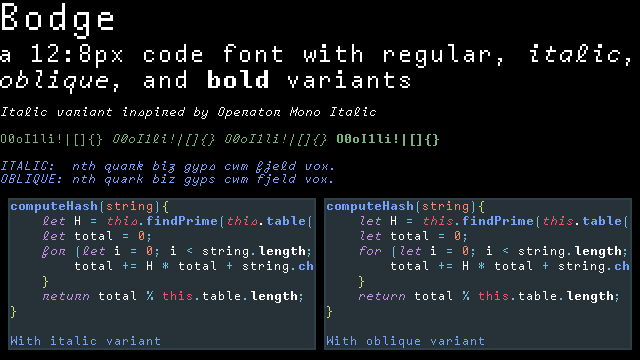 Bodge Font