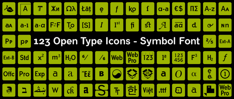 Icons OpenType Font