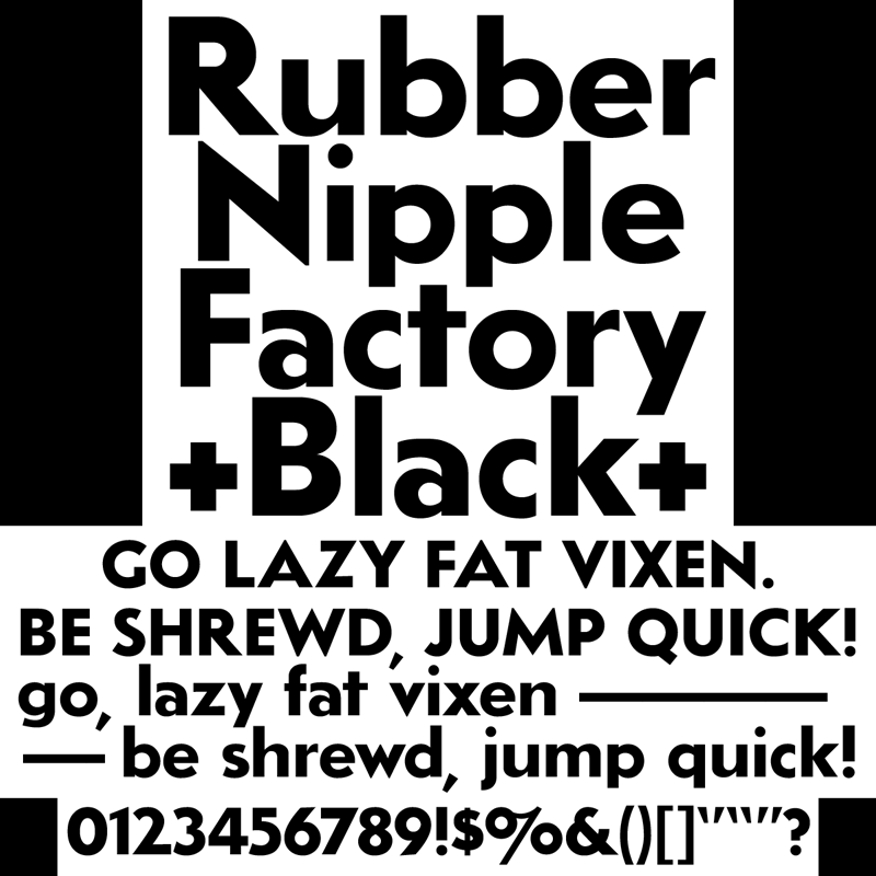 Rubber Nipple Factory Font