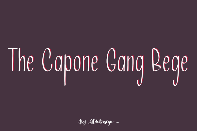The Capone Gang Bege Font