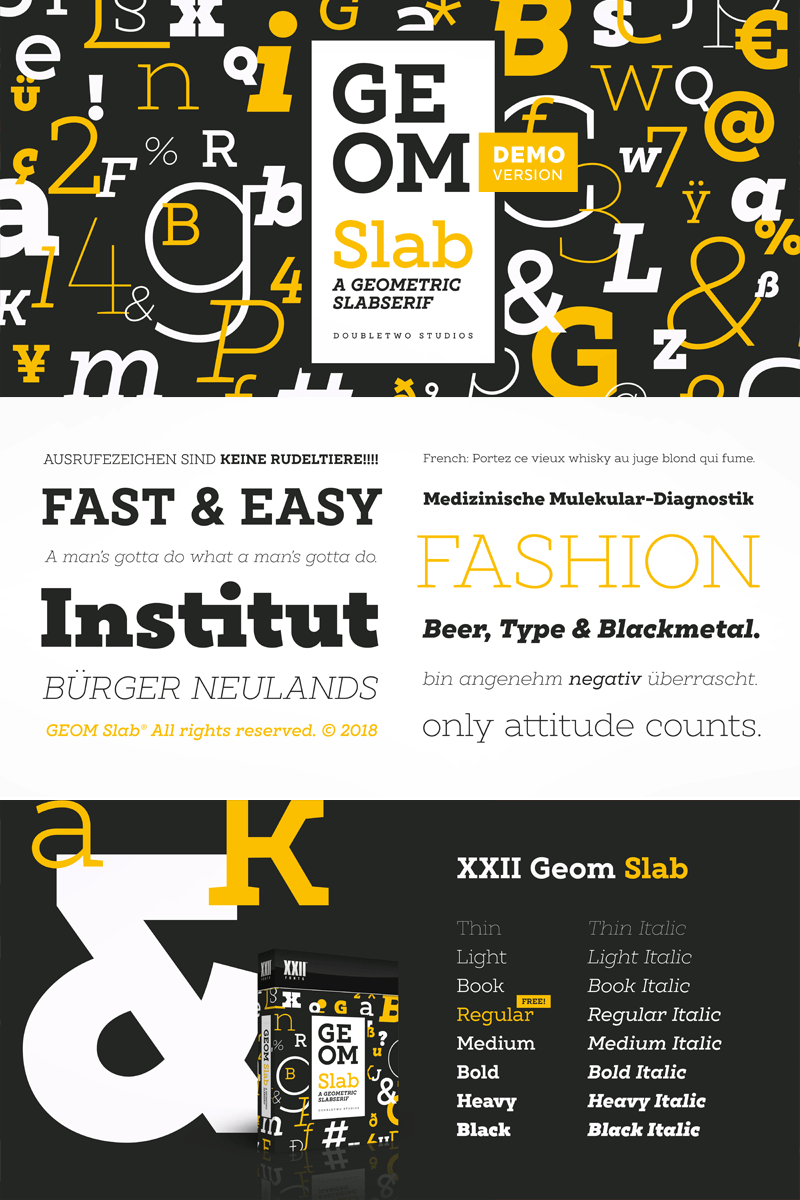 XXII Geom Slab Font