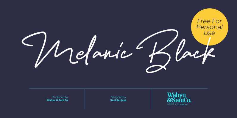 Melanic Black Script Font