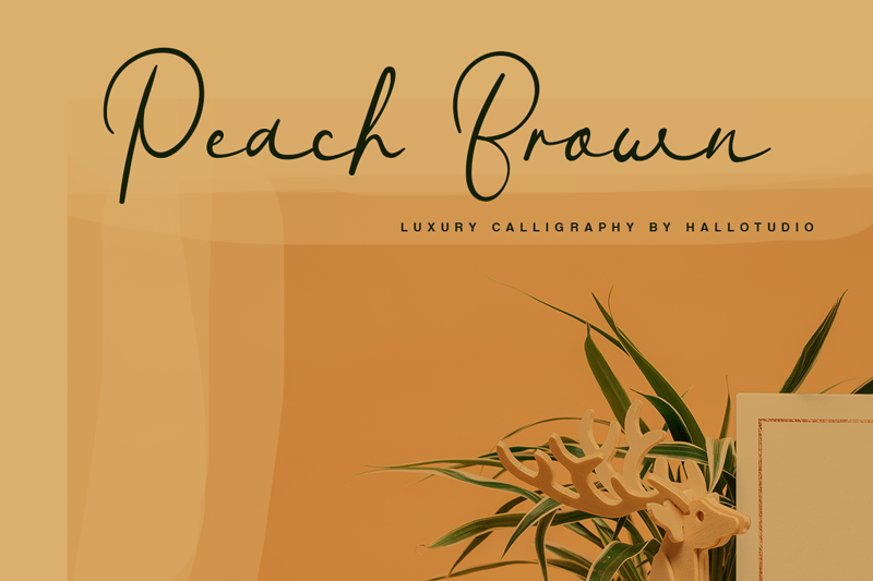Peach Brown Font