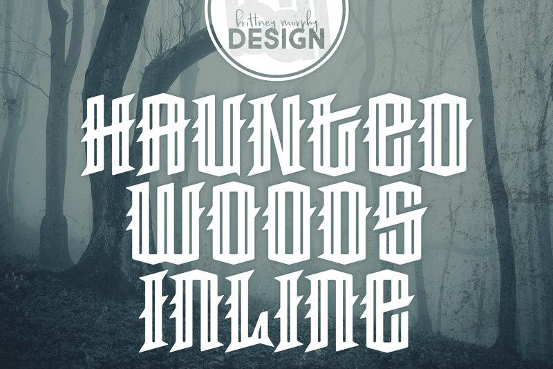 Haunted Woods Inline Font