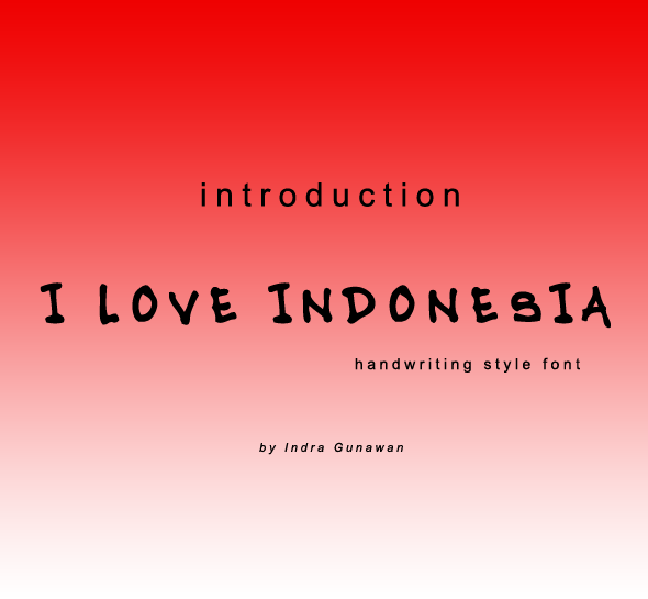 I Love Indonesia Font