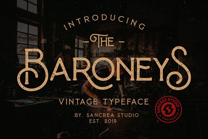 Baroneys Textured Font