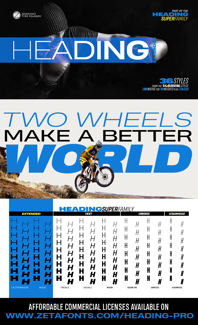 Heading Pro Wide Font