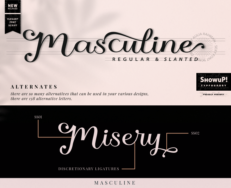 Masculine Script Font