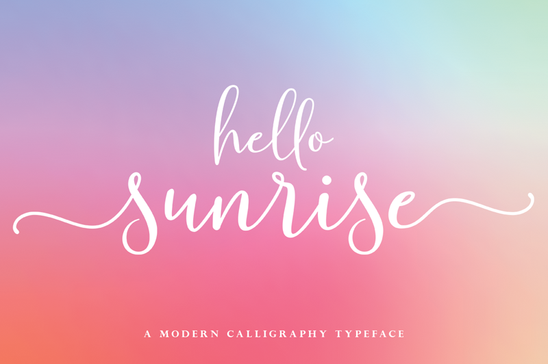 Hello Sunrise Script Font